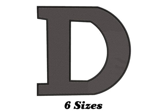 Elegant Letter D for Seasonal Embroidery