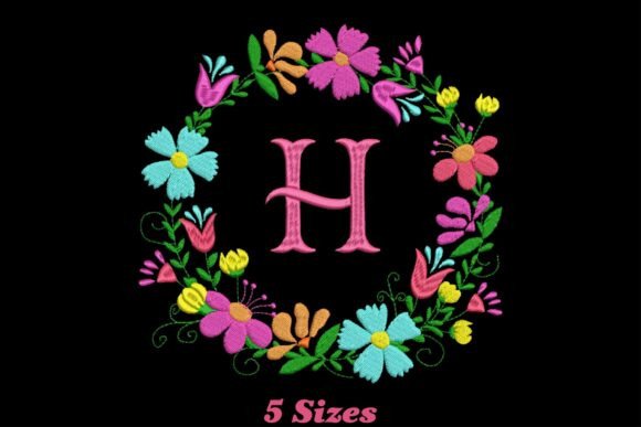 Flower Alphabet Letter H
