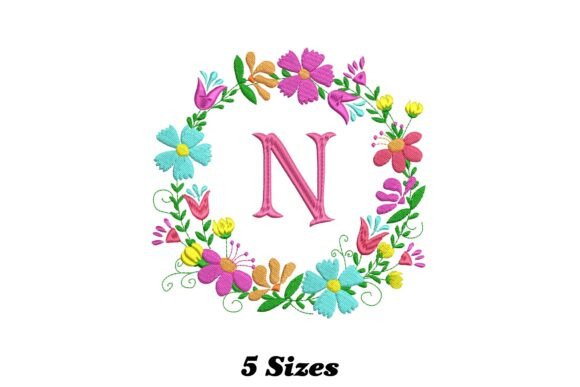 Flower Alphabet Letter N