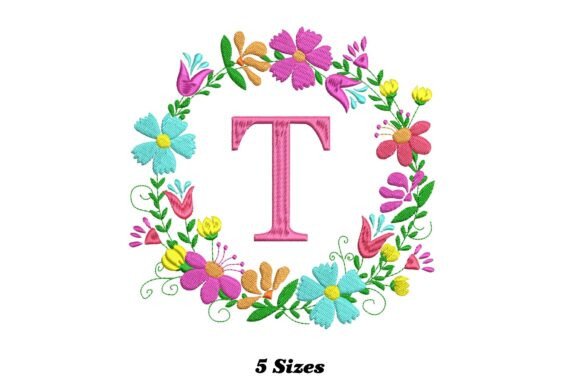 Flower Alphabet Letter T