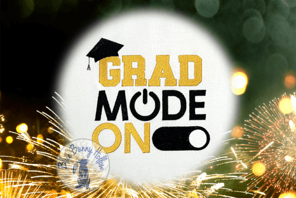 Grad Mode On: A Creative Fabrica Embroidery Design