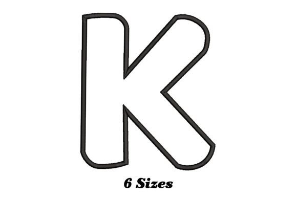 Letter K Outline: A Versatile Embroidery Design for Boutique Sweatshirts