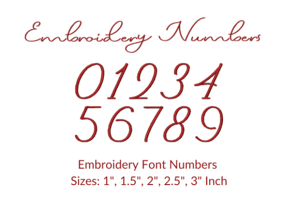 Suite Font Numbers: A Stylish Embroidery Design for School and Beyond