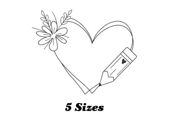 Teacher Heart Frame Embroidery Design Review